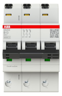1St. ABB SX203-B13 Sicherungsautomat Flexline 6kA, 13A, 3P
